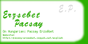 erzsebet pacsay business card